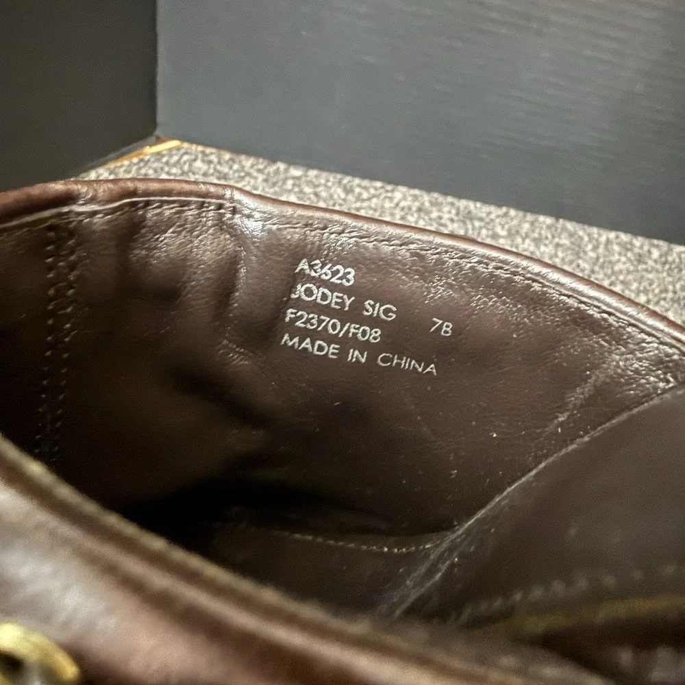 Coach Mule Clogs Womens Size 7B Y2K Brown Jodey Signature Logo Medallion Charm
